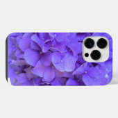 ラベンダー薄紫紫色アジサイ紫色の花 iPhoneケース (裏面横)