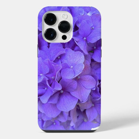 ラベンダー薄紫紫色アジサイ紫色の花 iPhoneケース (裏面)
