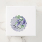 ラベンダー藤の花大理石 ブライダルシャワー フェイバータグ (インサイチュ)