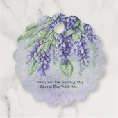 ラベンダー藤の花大理石 ブライダルシャワー フェイバータグ (裏面)