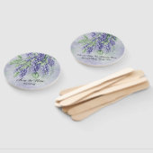 ラベンダー藤の花結婚大理石 ハンドファン (組立なし)