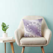 ラベンダー虹色フローラ渦巻き クッション (椅子)