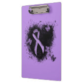 ラベンダー認識度リボングランジハート クリップボード (左)