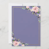 ラベンダー赤面フローラ幾何学模様16thキンセアニラ 招待状 (裏面)