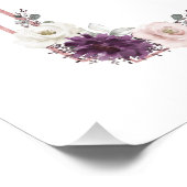 ラベンダー赤面フローラ結婚ズ金ゴールドフォトブースタップ ポスター (コーナー)