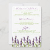 ラベンダー追加情報カード 招待状 (裏面)