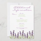 ラベンダー追加情報カード 招待状 (正面)