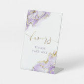 ラベンダー金ゴールドはペデスタルを支持する 台座サイン (正面)