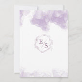 ラベンダー金ゴールドインクエレガントなウェディング招待状 招待状 (裏面)