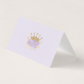 ラベンダー金ゴールドクラウンプリンセスシャワーサンキュー (裏面)