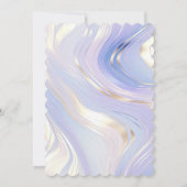 ラベンダー金ゴールドグラムブライダルシャワー 招待状 (裏面)