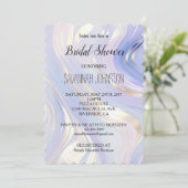 ラベンダー金ゴールドグラムブライダルシャワー 招待状 (スタンド正面)