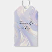 ラベンダー金ゴールドグ結婚ラム ギフトタグ (正面)