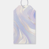 ラベンダー金ゴールドグ結婚ラム ギフトタグ (裏面)