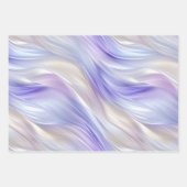 ラベンダー金ゴールドグ結婚ラム ラッピングペーパーシート (正面3)