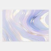 ラベンダー金ゴールドグ結婚ラム ラッピングペーパーシート (正面2)