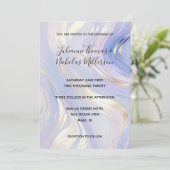 ラベンダー金ゴールドグ結婚ラム 招待状 (スタンド正面)