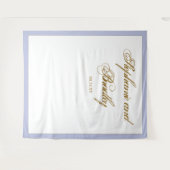 ラベンダー金ゴールドミニマリストエレガントなウェディング背景 タペストリー (正面(横))