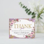 ラベンダー金ゴールド大理石フローラ (スタンド正面)