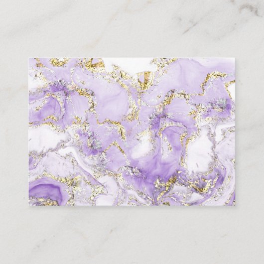 ラベンダー金ゴールド結婚インクのWebサイトのエンクロージャカード エンクロージャーカード (裏面)