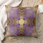 ラベンダー金ゴールド金属万華鏡のように千変万化するパターン装飾用クッション クッション (ブランケット)