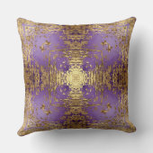 ラベンダー金ゴールド金属万華鏡のように千変万化するパターン装飾用クッション クッション (裏面)