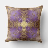 ラベンダー金ゴールド金属万華鏡のように千変万化するパターン装飾用クッション クッション (正面)