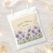 ラベンダー開花ウオーターカラーワイルドフラワー結婚ズ フェイバーバッグ (クリップ留めされた状態)