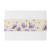 ラベンダー開花ウオーターカラーワイルドフラワー結婚ズ 招待状ベリーバンド (裏面例)