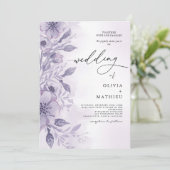 ラベンダー開花フローリ結婚ッシュ 招待状 (スタンド正面)