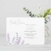 ラベンダー開花ブライダルシャワー水平 招待状 (スタンド正面)