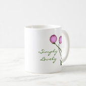 ラベンダー開花マグ コーヒーマグカップ (正面右)