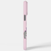 ラベンダー開花モノグラムの:イニシャル「Q」 Case-Mate iPhoneケース (裏面 / 右)