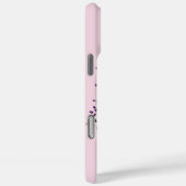 ラベンダー開花モノグラムの:イニシャル'H' Case-Mate iPhoneケース (裏面 / 右)