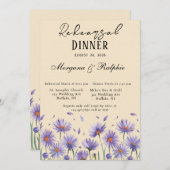 ラベンダー開花ワイルドフラワーリハーサルディナー 招待状 (正面/裏面)