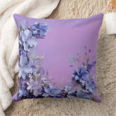 ラベンダー開花: 3Dフラワー装飾用クッション» クッション (ブランケット)