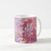 ラベンダー雪の結晶クリスマス コーヒーマグカップ (正面右)