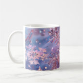 ラベンダー雪の結晶クリスマス コーヒーマグカップ (左)