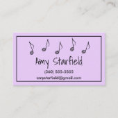 ラベンダー音楽ノートの名刺 名刺 (正面)