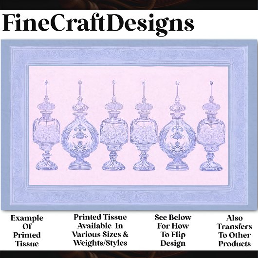 ラベンダー香水ボトルデカンターズAD8デカンページ 薄葉紙