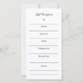 ラベンダー魅力的ギフト券 (裏面)