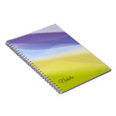 ラベンダー黄ミニマル色名スパイラルフォトノートブック ノートブック (右側)