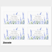 'ラベンダー2のフィールド'住所 シール (シート)