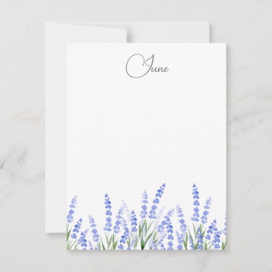 ラベンダー2のフィールド ノートカード (正面)