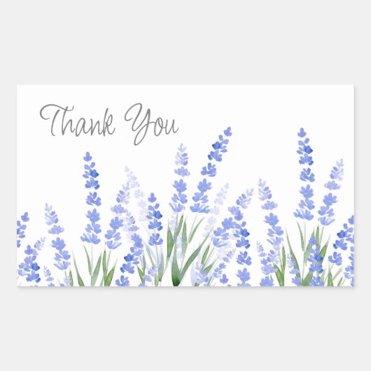 ラベンダー2のフィールド 長方形シール (正面)