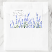 ラベンダー2ラベルのフィールド 長方形シール (バッグ)