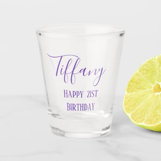ラベンダー21歳の誕生日 ショットグラス (正面)