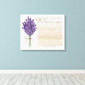 ラベンダー90私たちはあなたのおばあちゃんの誕生日を愛する理由 キャンバスプリント (インサイチュ (ウッドフロア))