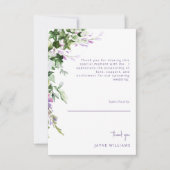 ラベンダー&アイビーメッセージウェディングシャワーありがとう サンキューカード (正面)