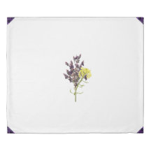 ラベンダー&イエローワイルドフラワーボタニカルデザイン